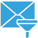 mailfilter, spamfilter icoon mailfiltering icoon