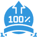 100% uptime icoon 100% uptime
