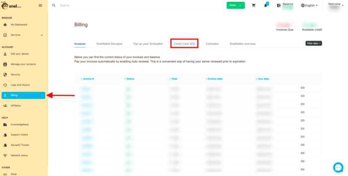 Billing creditcard Billing creditcard