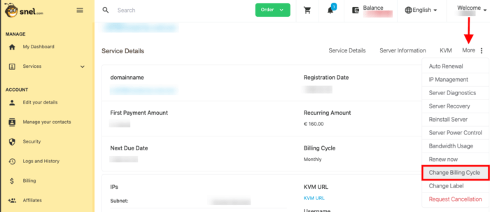 change billing cycle