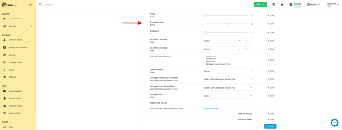 Continue select ip range