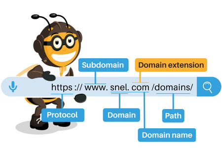 snel.com visual explanation of domain name extension, tld, top level domain