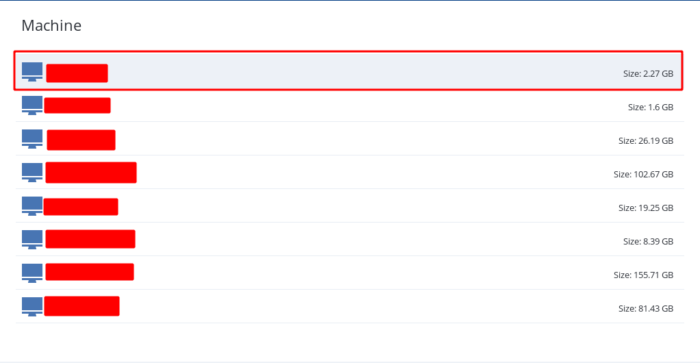 Download a complete backup from Acronis Management Console - 04 Download a complete backup from Acronis Management Console - 04