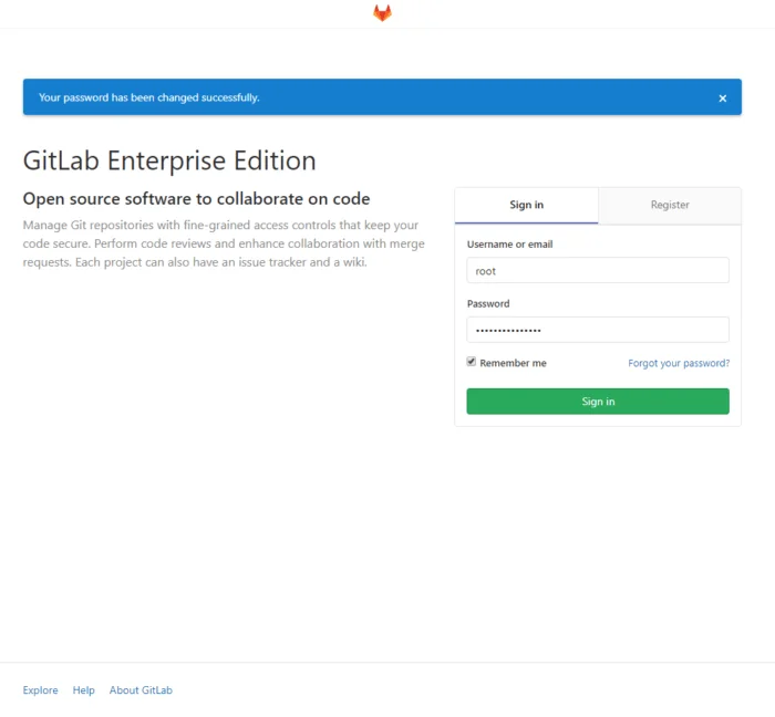 GitLab sign in Sign in