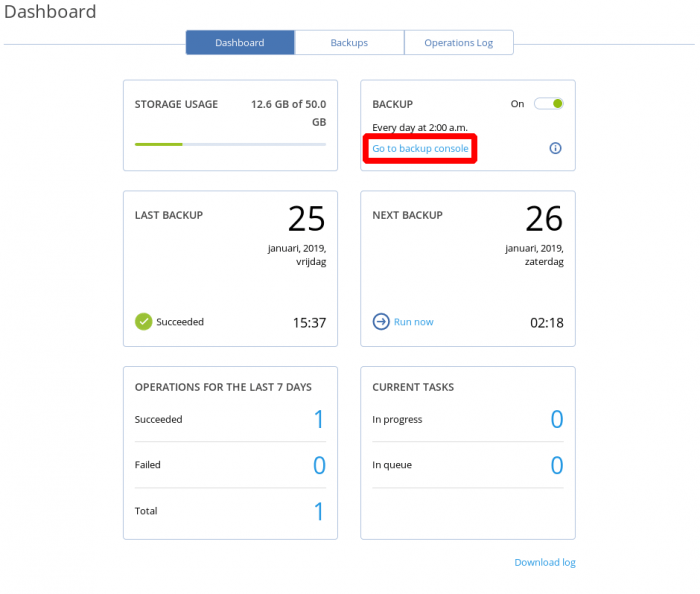How to setup Acronis Backup Cloud on Plesk - 08