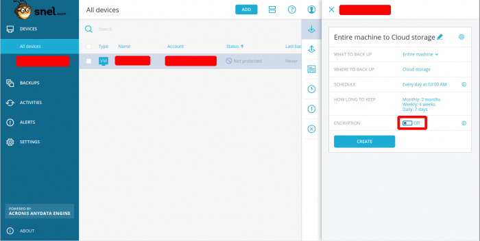 How to setup scheduled backups through Acronis Backup Cloud Management Console - 07