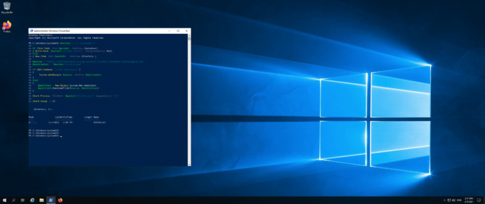 Powershell code finished