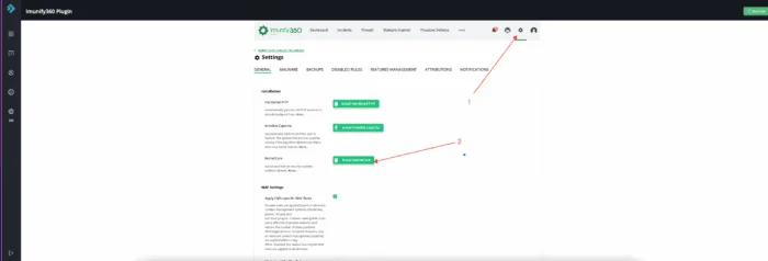kernelcare in imunify 360 screen