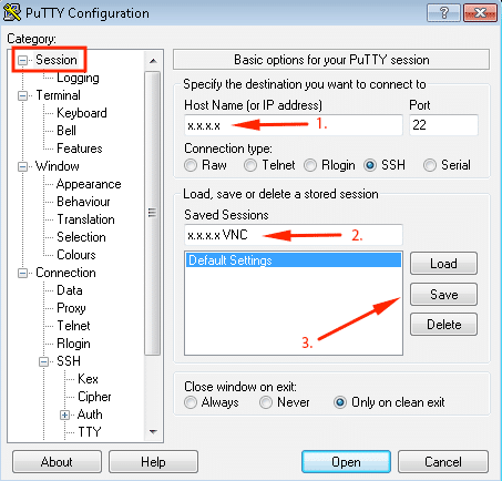 vnc connect linux vs putty