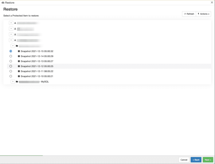 backup points