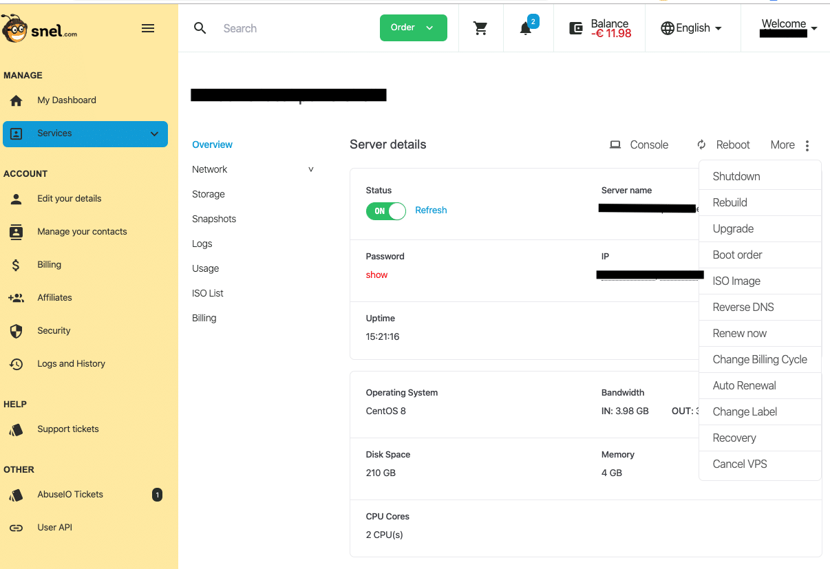 clientarea-servermanagement