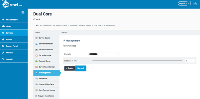 IP management dashboard IP management dashboard