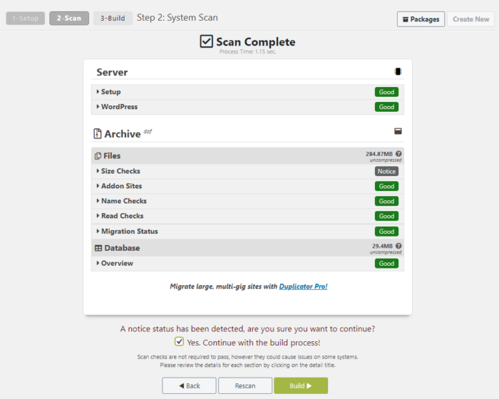 Duplicator Scan Duplicator Scan