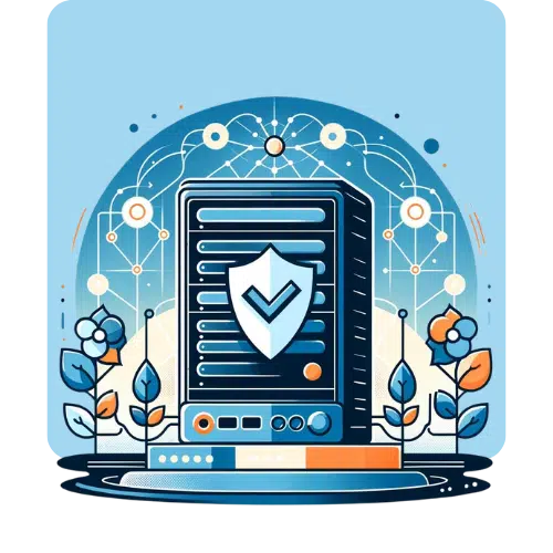 managed linux server Deze afbeelding is gecreëerd met behulp van DALL·E 2