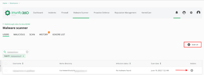 imunify360 scan