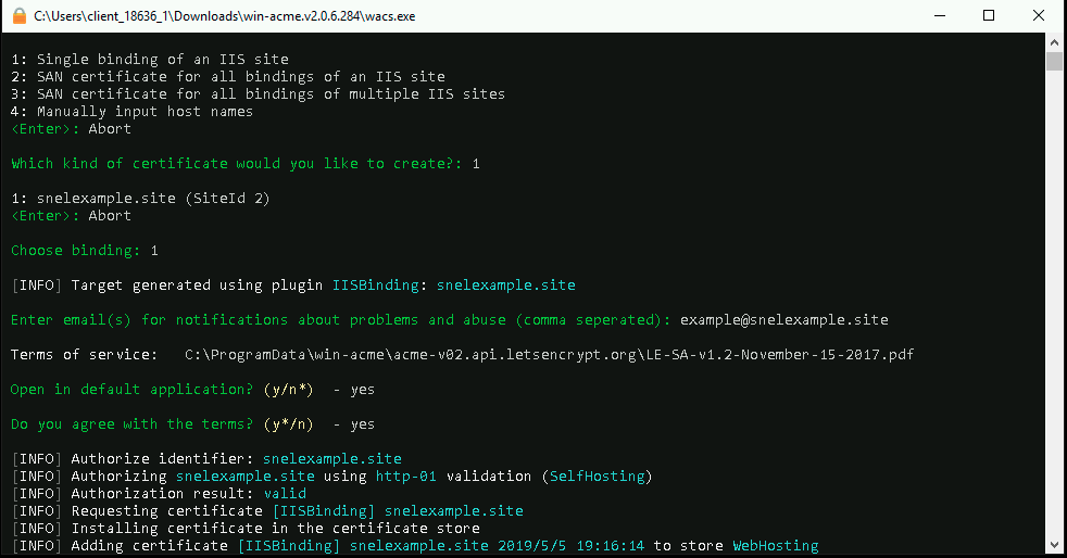 let's encrypt acme