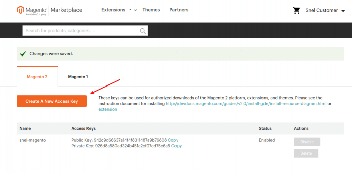 magento-access-key