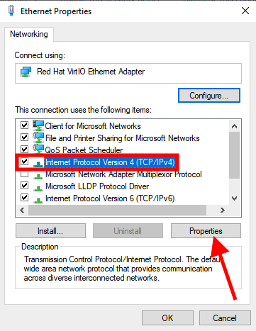 additional ipv4 address network ethernet properties ipv4