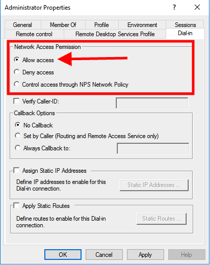 windows server 2016 dialin windows server 2016 dialin