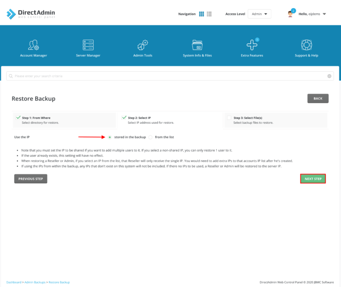 dabackuprestorestep2