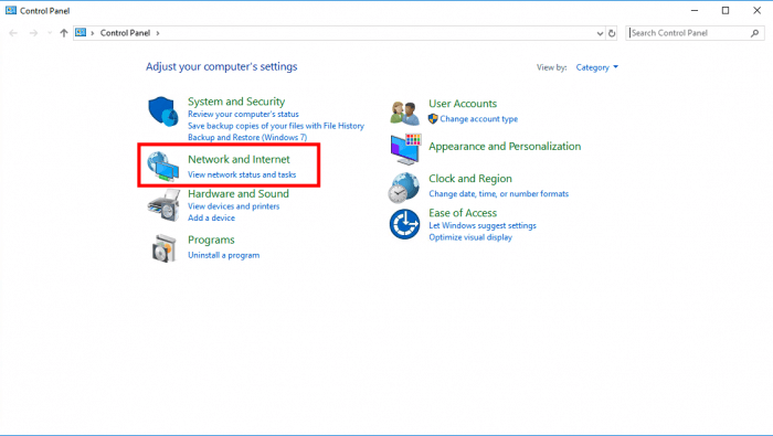 windows 10 network