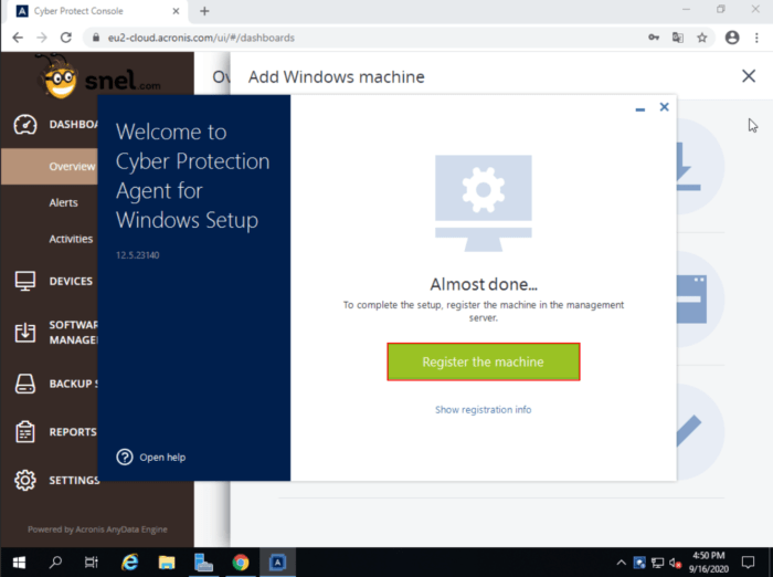 Acronis register machine Acronis register machine