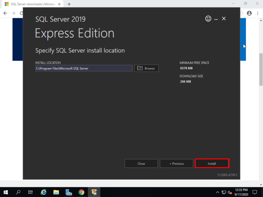 How to install MSSQL Express on Windows Server 2019 | Snel.com