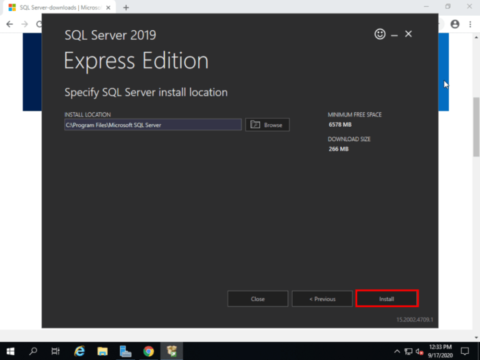 MSSQL install location MSSQL install location