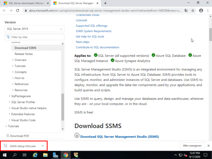 Installeer MSSQL Express op Windows Server 2019 | Snel.com