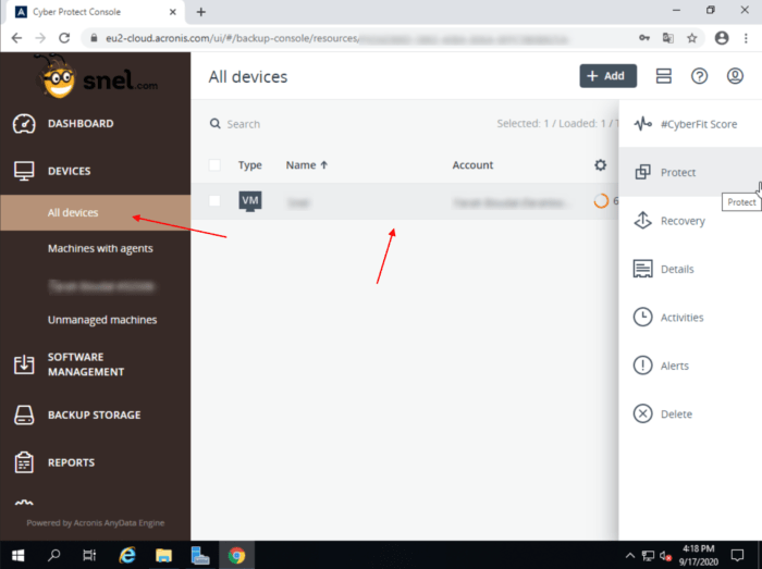 Cloud Acronis VM Protect Cloud Acronis VM Protect