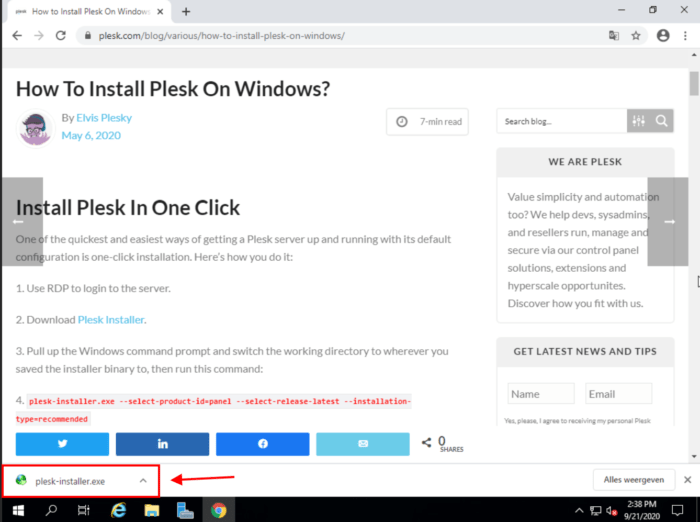 Plesk Installer Download