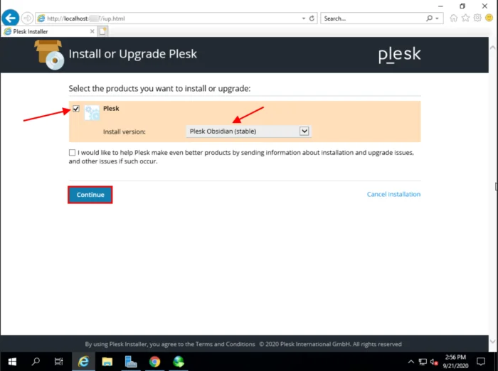 Plesk Installer Version Plesk Installer Version