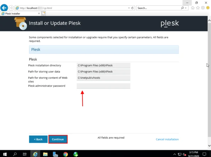 Plesk admin password Plesk admin password