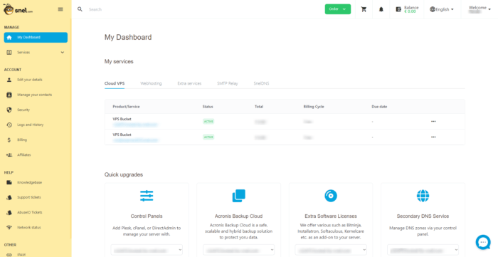 dashboard snel.com