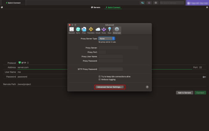 Transmit Preferences Advanced