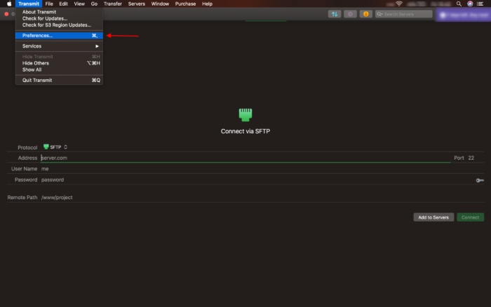 Transmit Preferences