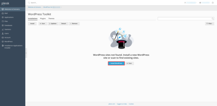 Plesk wordpress toolkit