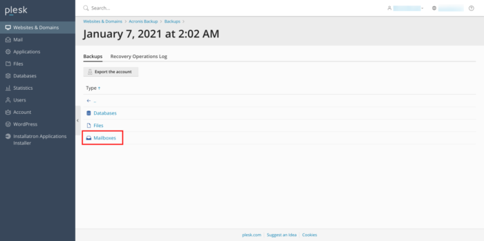 Plesk mailboxen Plesk mailboxen