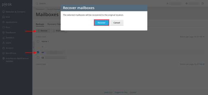 Mailbox recover Mailbox recover