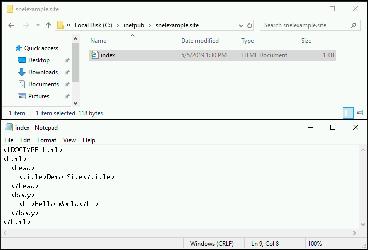 Snel example site