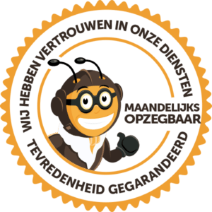 maandelijks opzeggen succes gegarandeerd embleem