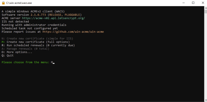 win-acme m win-acme m